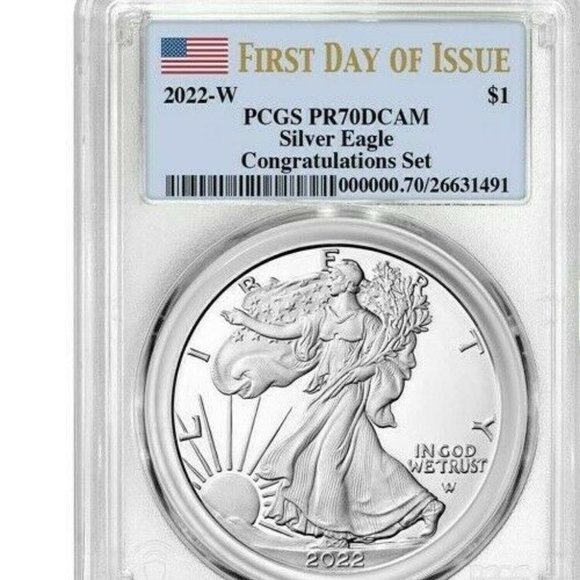 Other - 2022-W Proof $1 American Silver Eagle Congratulations Set PCGS PR70DCAM FDOI